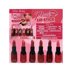 LÈVRES MAT LISSE FLEXIBLE (0,59€ UNITÉ) PACK 24 MISS BETTY