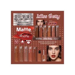 LIPGLOSS COULEUR MAT (0,59€ UNITÉ) PACK 24 MISS BETTY