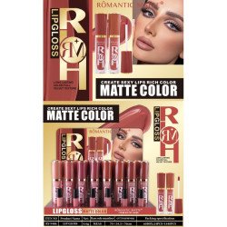 LIPGLOSS COULEUR MAT (0,99€ UNITÉ) PACK 24 ROMANTIC MAT