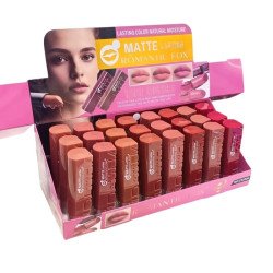 ROUGE À LÈVRES MAT COULEURS RICHES (0,50€ UNITÉ) PACK 24 RENARD ROMANTIQUE