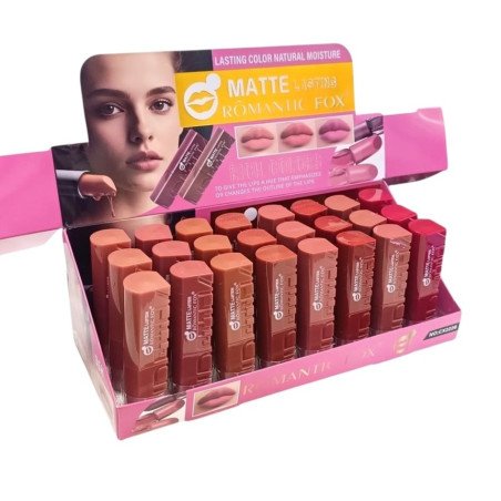 LIPSTICK MATTE RICH COLORS (€0.50 UNIT) PACK 24 ROMANTIC FOX