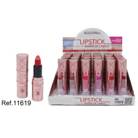 INTENSE COLOR MOISTURIZING LIPSTICK (€0.75 UNIT) PACK 24 LETICIA WELL