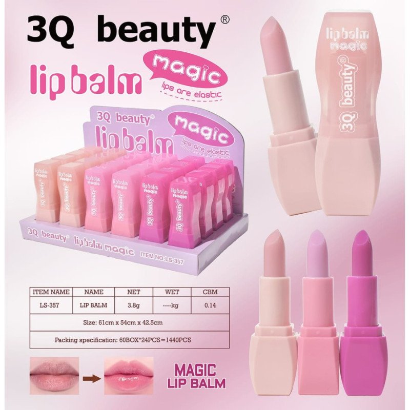 BAUME À LÈVRES MAGIC LONGUE DURÉE (0,50€ UNITÉ) PACK 24 3Q BEAUTÉ