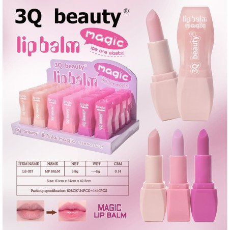 BAUME À LÈVRES MAGIC LONGUE DURÉE (0,50€ UNITÉ) PACK 24 3Q BEAUTÉ