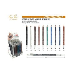 CRAYON EXTRA IMPERMÉABLE POUR LES YEUX ET LES LÈVRES (0,45€ UNITÉ) PACK 80 EASY PARIS