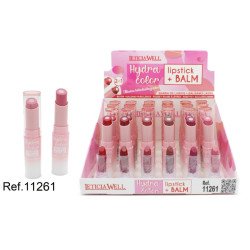 ROUGE À LÈVRES + BAUME À LÈVRES HYDRA COLOR 2 EN 1 (0,72€ UNITÉ) PAK 24 LETICIA WELL