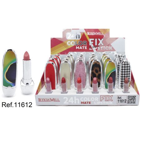 ROUGE À LÈVRES MAT FIX 24H. (1,45€ UNITÉ) PACK 24 PUITS LETICIA