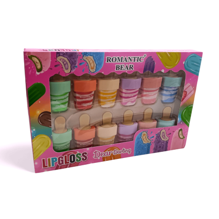 LIPGLOSS DEAR DARLING (0,59€ UNITÉ) PACK 12 OURS ROMANTIQUE