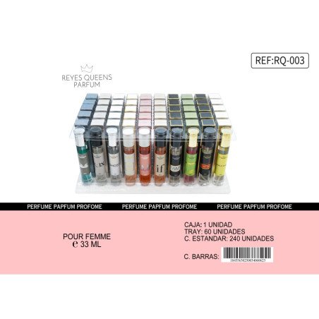 EAU DE TOILETTE DISPLAY ASSORTED 33ML.(€1.45 UNIT) PACK 60 KINGS QUEENS