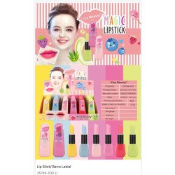 LIPSTICK MAGIC FRUITS (0.65€ UNIDAD) PACK 24 KISS BEAUTY