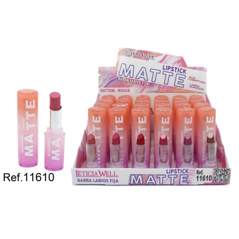 BATOM FIX MATTE (0,89€ UNIDADE) PACK 24 LETICIA WELL