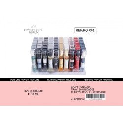 EAU DE TOILETTE DISPLAY SORTIDO 33ML.(€1,45 UNIDADE) PACK 60 KINGS QUEENS
