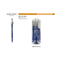 CRAYON YEUX ET LÈVRES BLEU SAPHIR 13,5CM.(0,32€ UNITÉ)PACK 24 EASY PARIS
