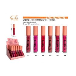 LIPSTICK MATTE 24H.(0.82€ UNIDAD) PACK 24 EASY PARIS