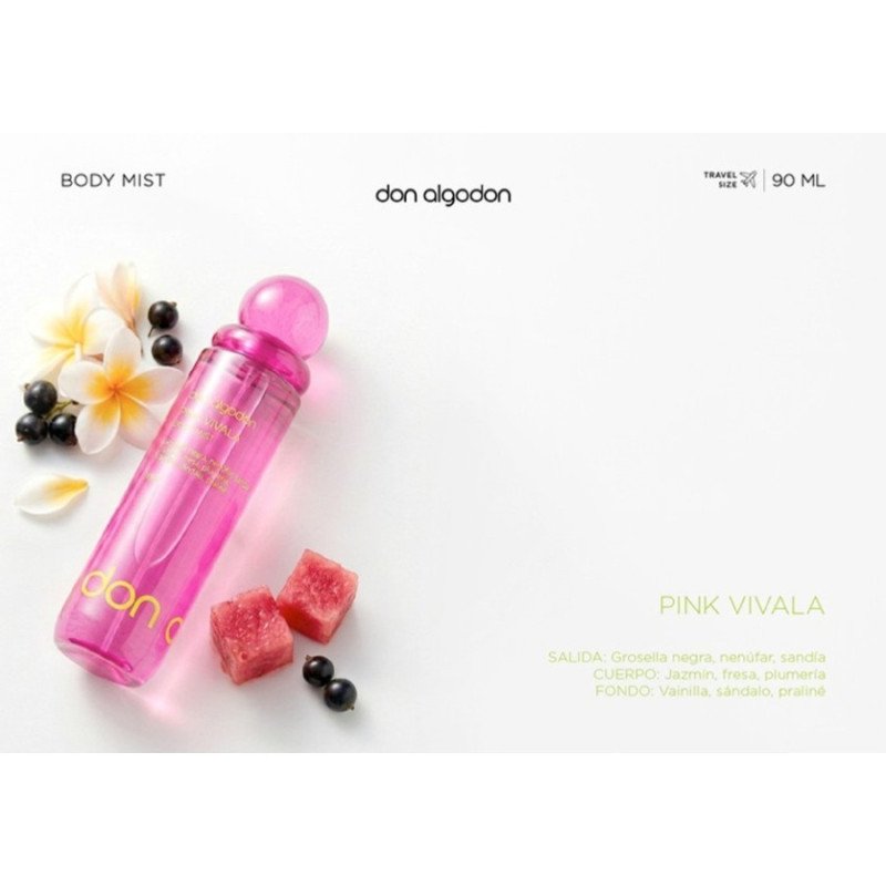 NÉVOA CORPORAL ROSA VIVALA 90ML. DOM ALGODON