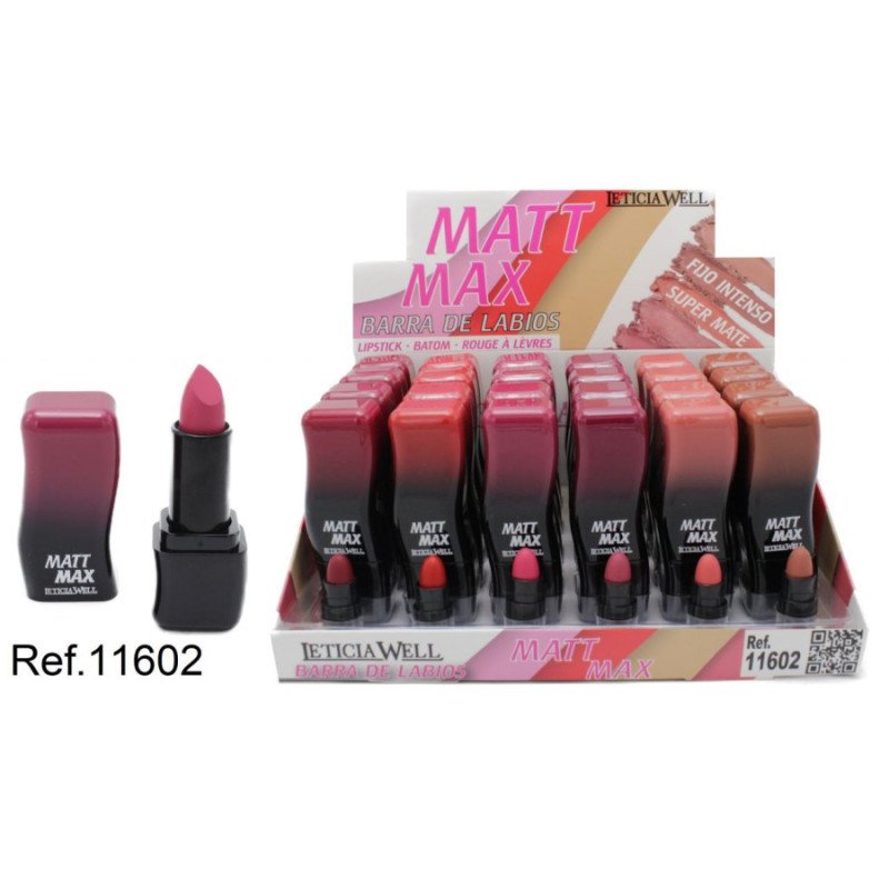 ROUGE À LÈVRES MAT MAX (0,75€ UNITÉ) PACK 24 LETICIA WELL