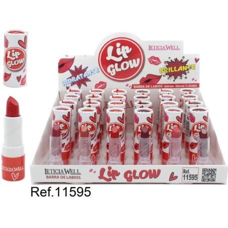 LIP GLOW BRILLANT MOISTURIZING (€0.59 UNIT) PACK 24 LETICIA WELL
