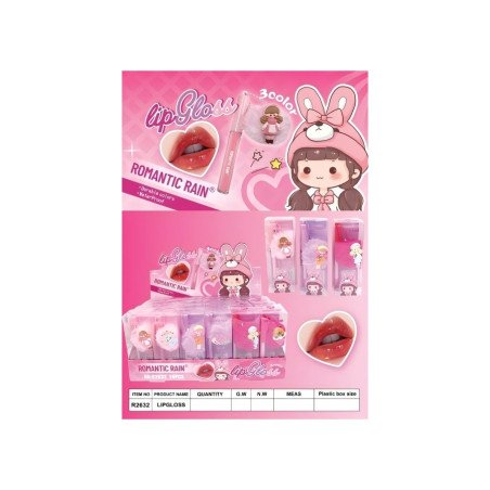 LIPGLOSS WATRPROOF (0.99€ UNIDAD) PACK 24 ROMANTIC RAIN