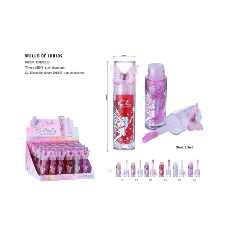 BORBOLETA LIPGLOSS (0,95€ UNIDADE) PACK 24 EASY PARIS