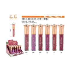 LIPGLOSS SOFE MATTE 24H. (0.79€ UNIDAD) PACK 24 EASY PARIS