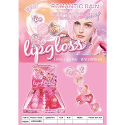 LIPGLOSS 3 IN 1 WATERPROOF LONG LASTING(1.25€ UNIDAD) PACK 12 ROMANTIC RAIN