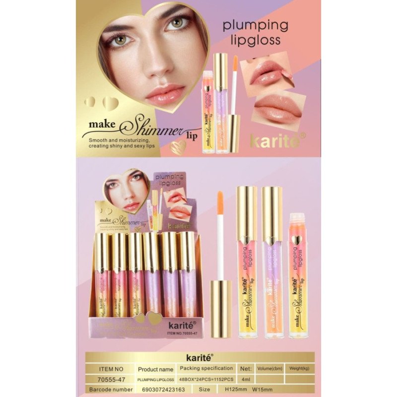 LIPGLOSS PLUMPING (0.82€ UNIDAD) PACK 24 KARITE