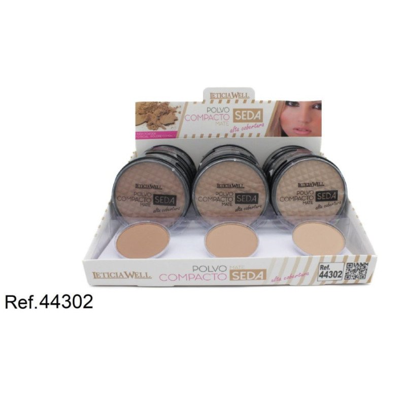 PÓ COMPACTO DE SEDA MATE (0,68€ UNIDADE) PACK 18 LETICIA WELL