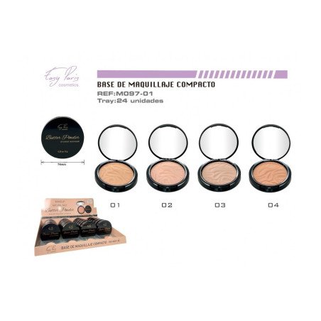 FOND DE TEINT DE MAQUILLAGE COMPACT (1,09€ UNITÉ) PACK 24 EASY PARIS