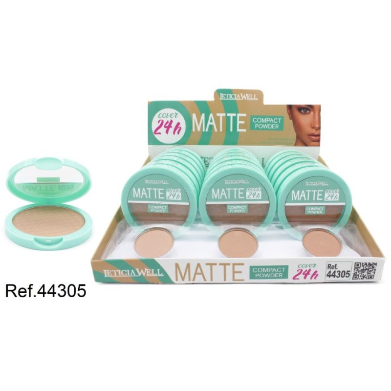 24H MATTE COMPACT POWDER. COVER(0.72€ UNIT)PACK 18 LETICIA WELL