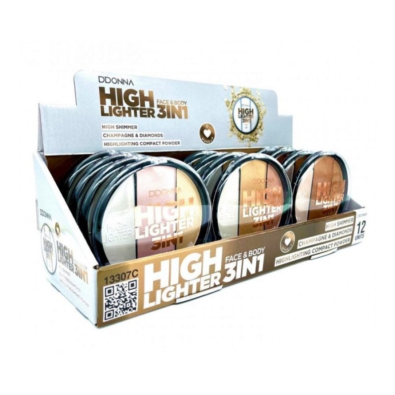 3 IN 1 FACE & BODY ILLUMINATOR (€1.39 UNIT) PACK 12 D'DONNA