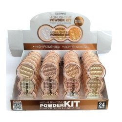 POUDRE ÉCLAIRANTE EFFET MÉTALLIQUE (0,89 € UNITÉ) PACK 24 D'DONNA