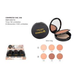 COMPACT POWDER 3 COLORS (€1.45 UNIT) PACK 12 EASY PARIS