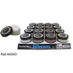 FACIAL MINERAL POWDER + APPLICATOR 4 COLORS 7GR. (€0.89 UNIT) PACK 16 LETICIA WELL