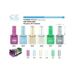 MIRROR EFFECT NAIL LACQUER (€1.29 UNIT) PACK 24 EASY PARIS