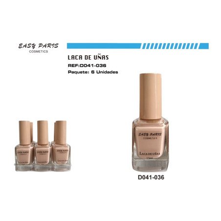 LACA DE UÑAS 13ml. (0.49 UNIDAD) PACK 6 EASY PARIS