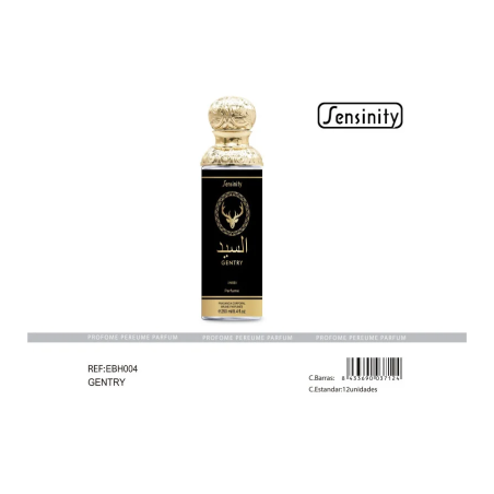 BODY MIST GENTRY UNISEX 250ML. SENSINITY