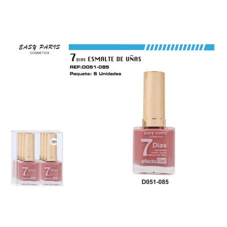 LACA DE UÑAS EFECTO GEL 13ML. (0.58 € UNIDAD) PACK 6 EASY PARIS