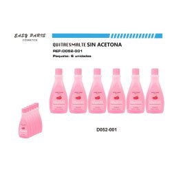 QUITAESMALTE SIN ACETONA 85ML.(0.85 € UNIDAD) PACK 6 EASY PARIS