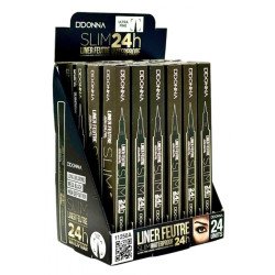 EYELINER FEUTRE SLIM WATERPROOF 24H.(€0.59 UNIT) PACK 24 D'DONNA