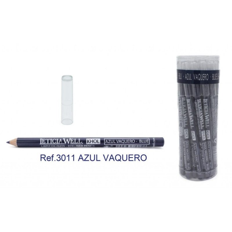 CRAYON YEUX KHOL BLEU JEANS (0,33€ UNITÉ)PACK 20 LETICIA WELL