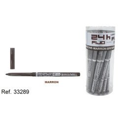 LAPIZ DE OJOS AUTOMATICO FIJO 24H MARRON (0.49€ UNIDAD) PACK 20 LETICIA WELL