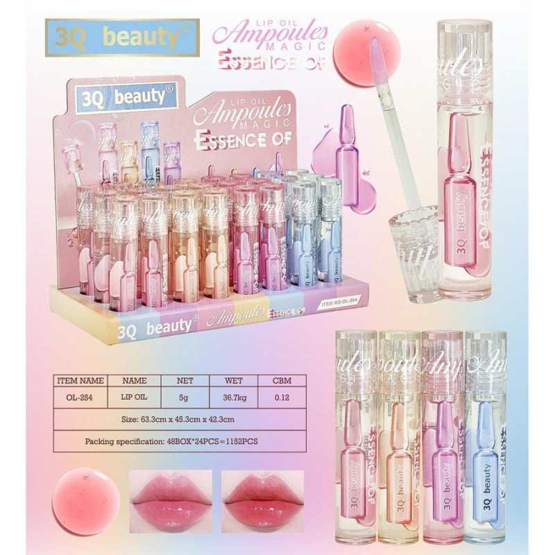 AMPOLAS DE ÓLEO LIP MAGIC (0,65€ UNIDADE) PACK 24 3Q BEAUTY