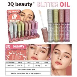 HUILE À LÈVRES PLUMP GLITTER WATERPROOF CHARMING(0,65€ UNITÉ) PACK 24 3Q BEAUTY