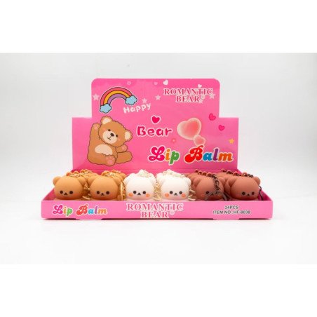 LIPBALM URSO FELIZ (0.50€ UNIDADE)PACK 24 ROMÂNTICO