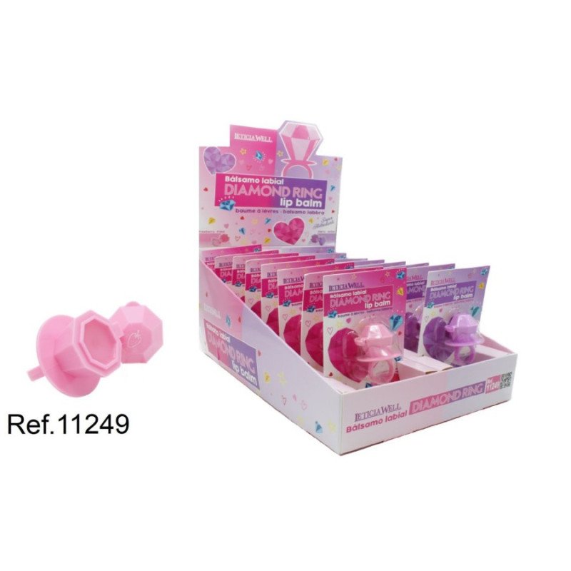 LIP BALM DIAMOND RING (0.59€ UNIDAD) PACK 16 LETICIA WELL