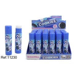 BAUME À LÈVRES BIG COOKIES SPF15.(0,65€ UNITÉ) PACK 24 LETICIA WELL