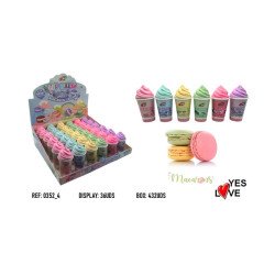 LIPBALM 6 FLAVORS MACARON CREAM (€0.75 UNIT) PACK 36 YES LOVE