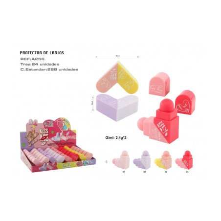 BAUME À LÈVRES DUO FASHION KISS ME (0,89€ UNITÉ) PACK 24 EASY PARIS