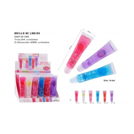 ÓLEO LIP HIDRATANTE DE FRUTAS (0,75€ UNIDADE) PACK 36 EASY PARIS