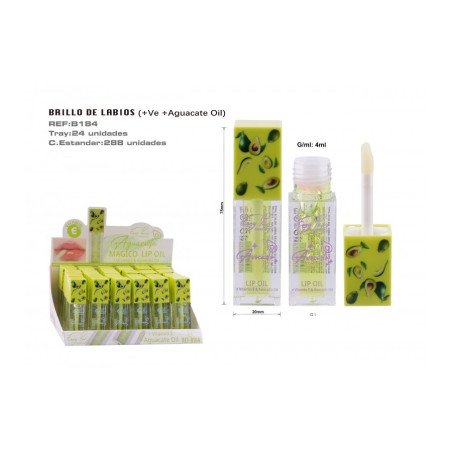 ÓLEO LIP + VITAMINA MAGIC ABACATE 4ML.(0,89€ UNIDADE) PACK 24 EASY PARIS